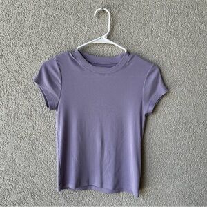 Madewell Supima Rib Tee - Lilac Purple